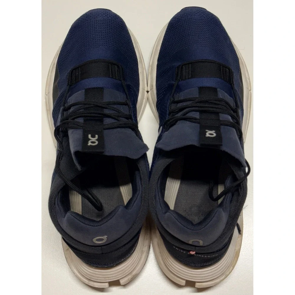 On Running Cloudnova Navy Blue Black Mens Sneakers 26.99117 US 12.5